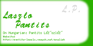 laszlo pantits business card